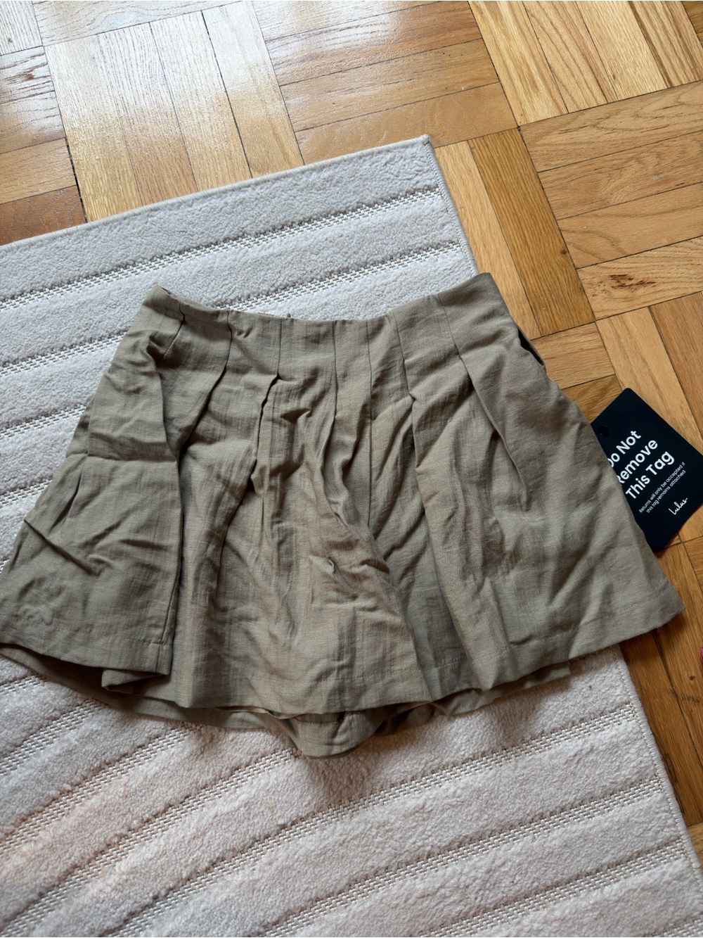 New Khaki Pleated Skort